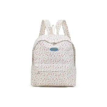 ALI THE FOX Synthetic Leather Backpack Women's Small Floral Heather White
