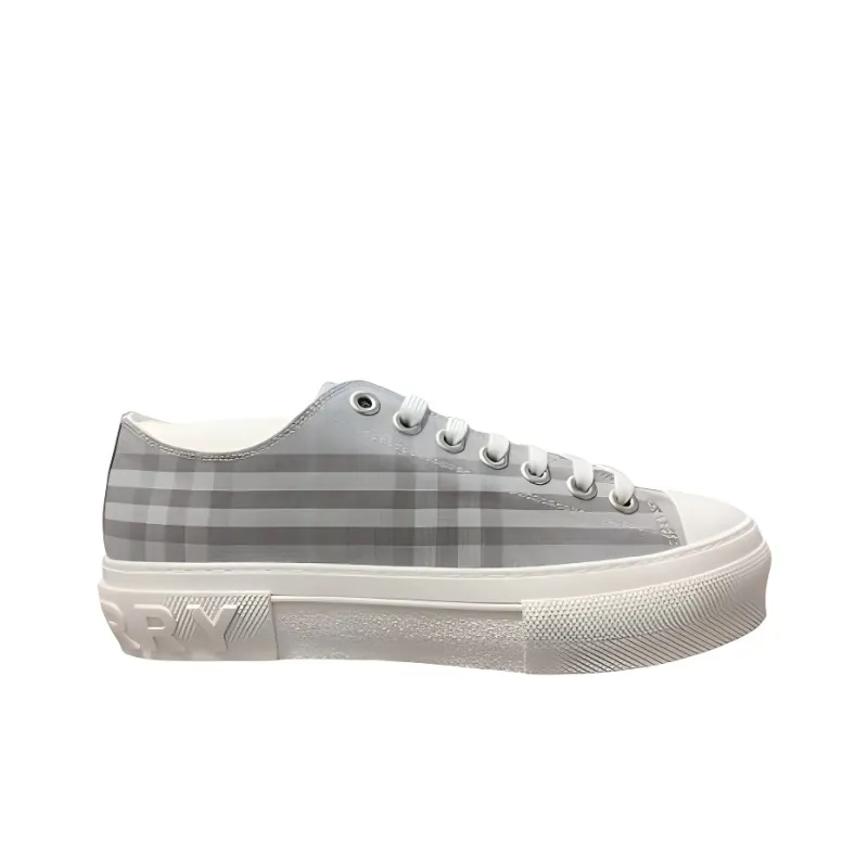 Burberry Low Top Canvas Shoes Men's Gray-1