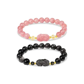 Kim Ka Fook Obsidian Bracelets Women's