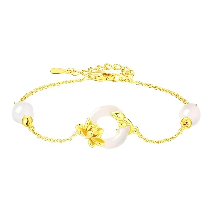 ZHOUBAIFU Chalcedony Jade Necklaces Women's-7