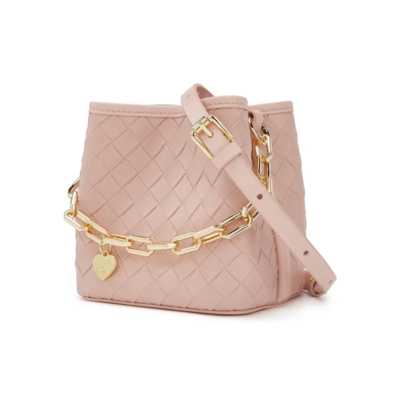 ELLE Synthetic Leather Bucket Bag Handbag Women's Multicolor-11