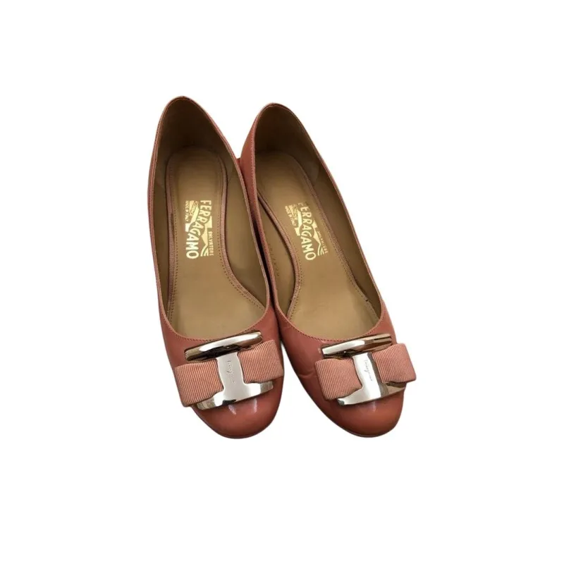 FERRAGAMO Wedge Heel High Heels Women's Pink-2