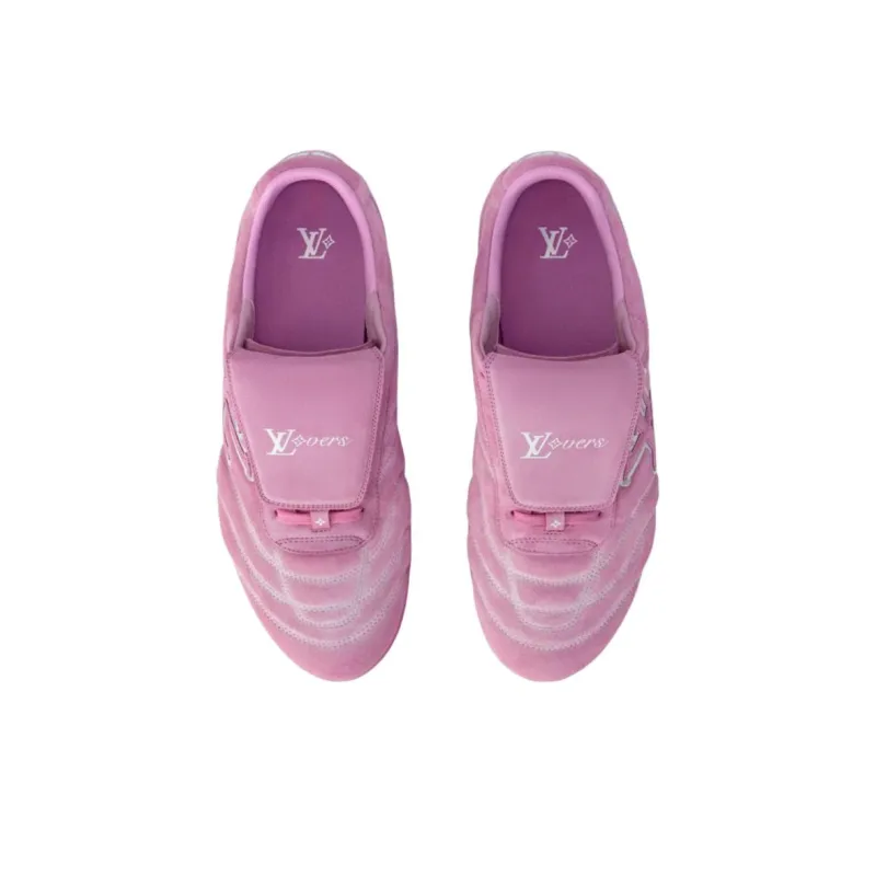 LOUIS VUITTON Footprint Soccer Low Top Casual Shoes Men's Pink-2