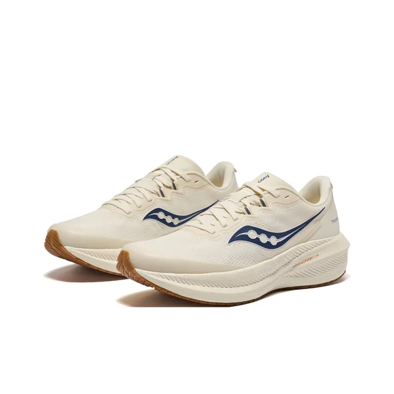 Saucony Triumph 21 Anti Slip Wear Resistant Low Top Casual Running Shoes Unisex Beige-2