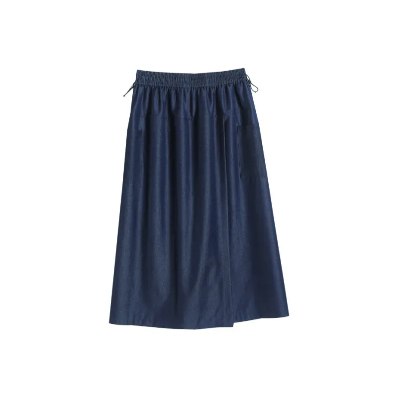 RTNH Casual Long Skirts Women's Denim Blue-1