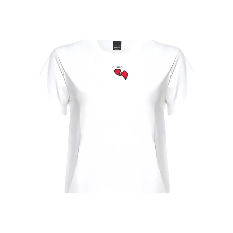 PINKO Heart Embellished Crewneck T Shirt-3