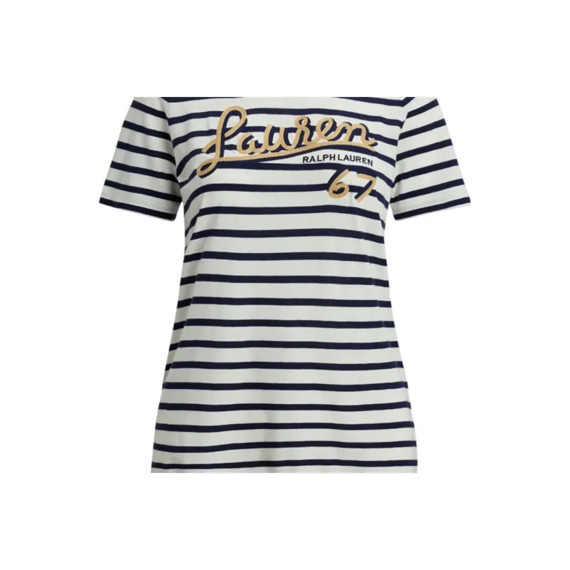LAUREN RALPH LAUREN Logo Striped Jersey T Shirt-4