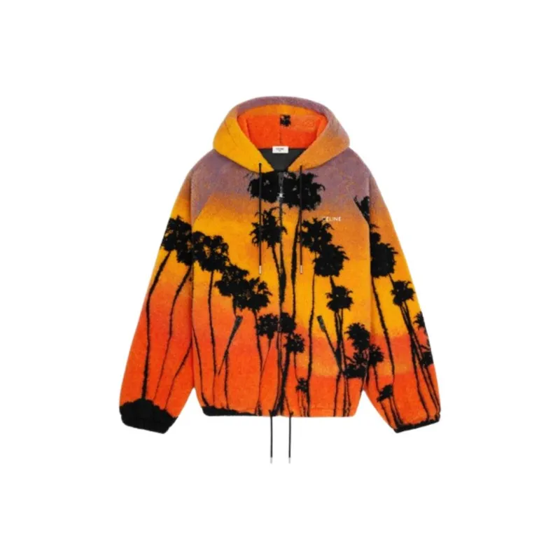 CELINE Velvet feel Coat Men's Orange-0