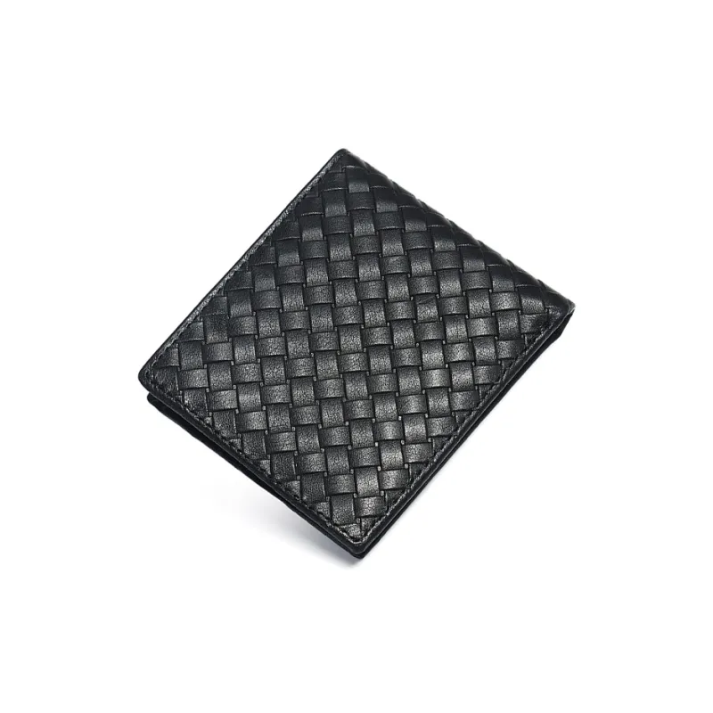 CARTELO Polyester With Cow Leather Wallet Men's Black/Coffee-2