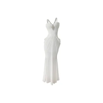 Mu Xiao Xin Slip Dresses Women's White
