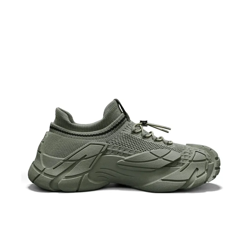 DEERWAY Cushioning, Slip Resistant, Lightweight Low Top Casual Shoes Men's Army Green-1