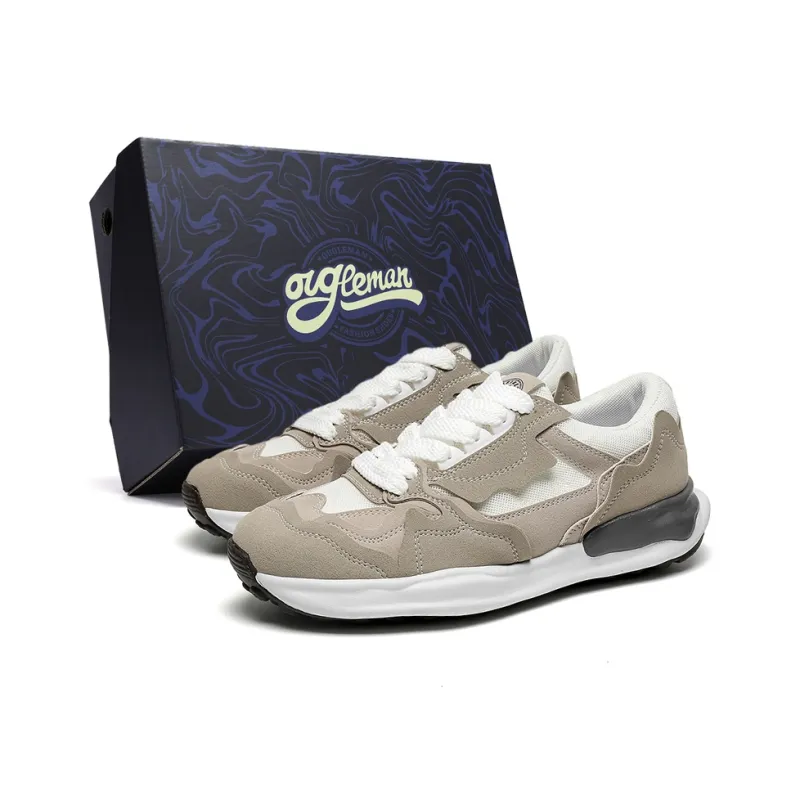 OUGLEMEN Slip Resistant And Abrasion Resistant Coverage Low Top Casual Shoes Men's Box-0