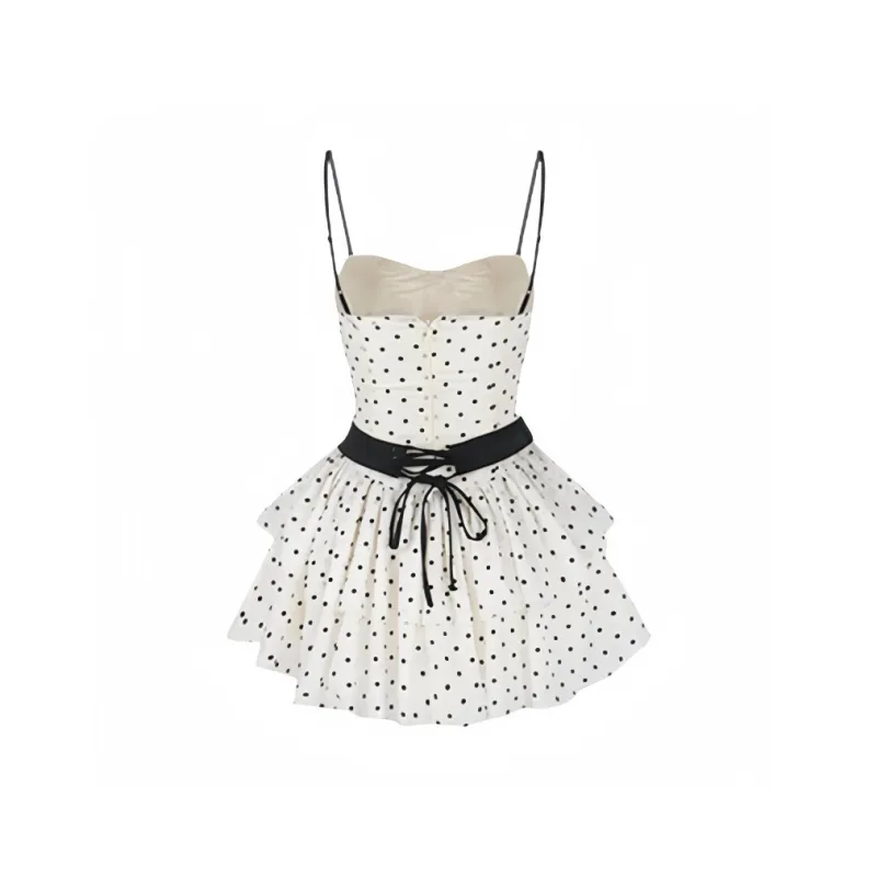 Mu Xiao Xin Slip Dresses Women's Polka Dot-1