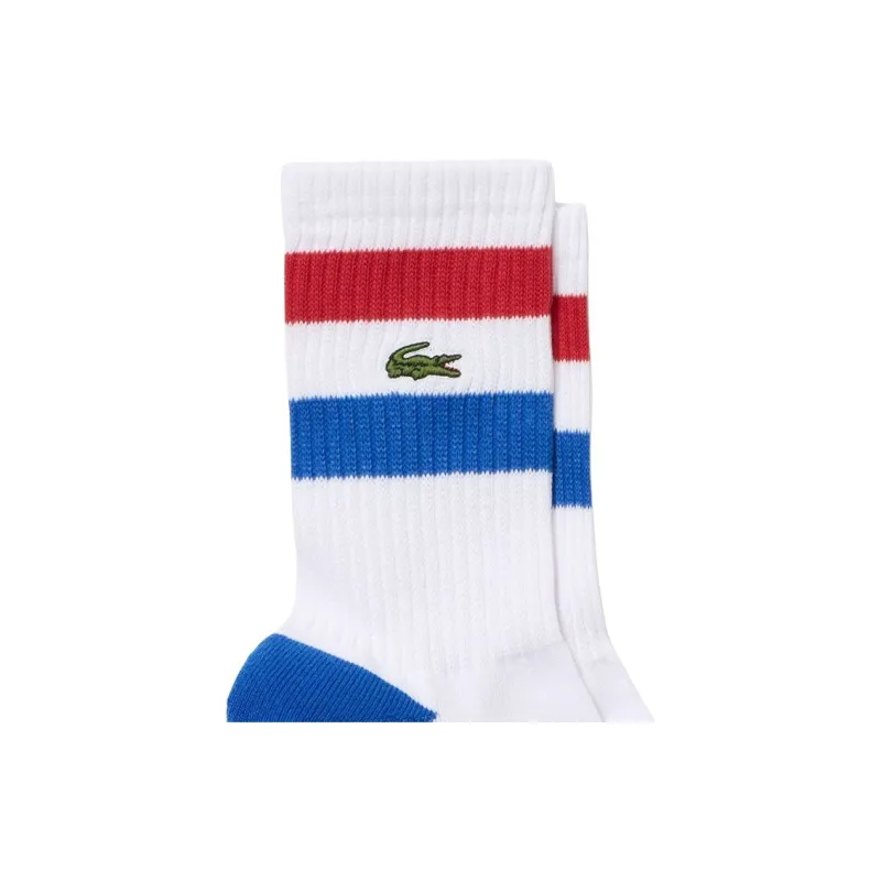 LACOSTE Mid Calf Socks Men's 1 Pack White-1