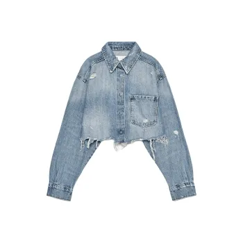 ZARA Denim Jackets Women's Blue
