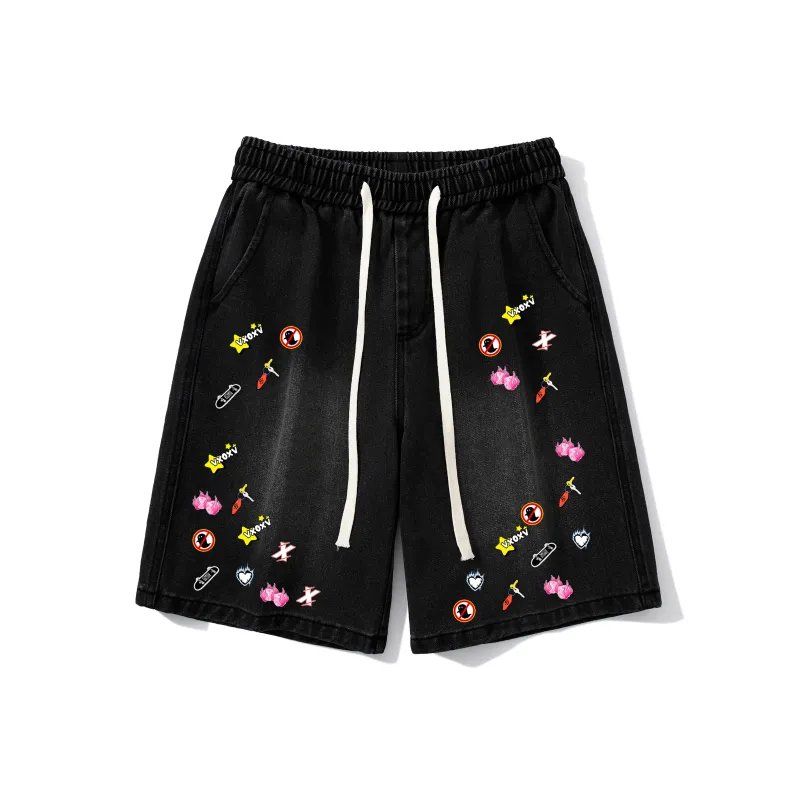 VXOXV Denim Shorts Unisex-0