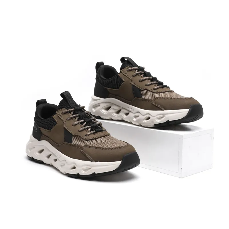 ELLE HOMME Low Top Casual Shoes Men's Khaki-2