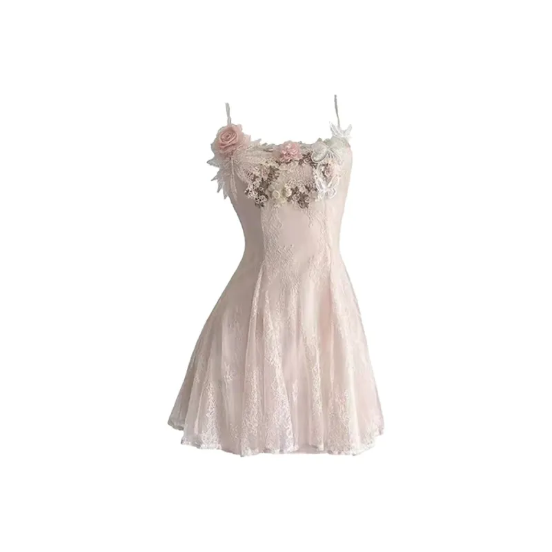 ECNR Slip Dresses Women's Light Pink-0