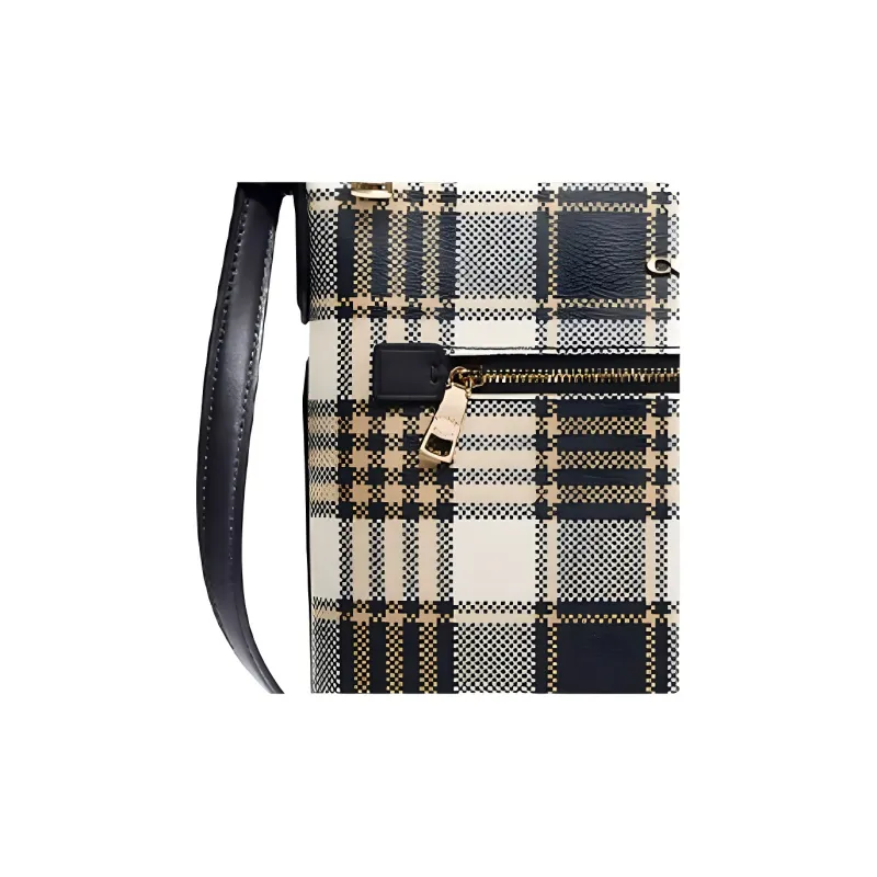 COACH Rowan Coated Canvas With Leather Messenger Bag, Shoulder Bag, Crossbody Bag Medium Size Women's Black & White-4