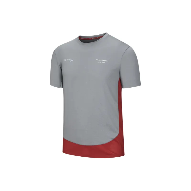 Saucony T Shirt Unisex Asphalt Cloud Gray-0