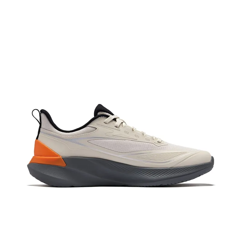 Erke Shock Absorbers Rebound Low Top City Commute Running Shoes Men's Pumice Gray Citrus Honey Brown-1