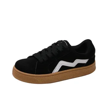 Georgina Goodman Slip Resistant, Abrasion Resistant, Lightweight, Breathable Low Top Skateboard Shoes Unisex Black