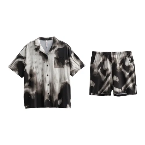XUANZHITING Pajama Set Women's Black Gray