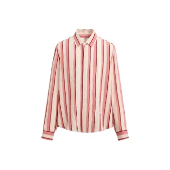 ZARA Shirts Men Pink/White