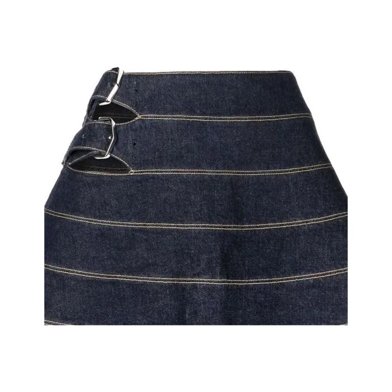 Alaia Denim Short Skirts Women's Denim Blue-4