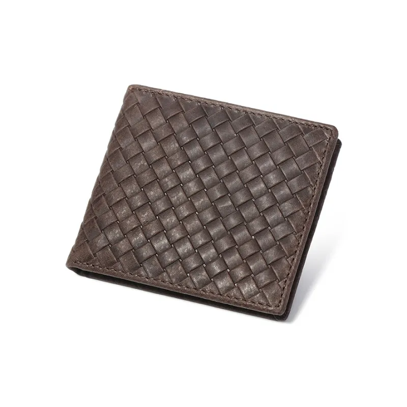 CARTELO Polyester With Cow Leather Wallet Men's Black/Coffee-3