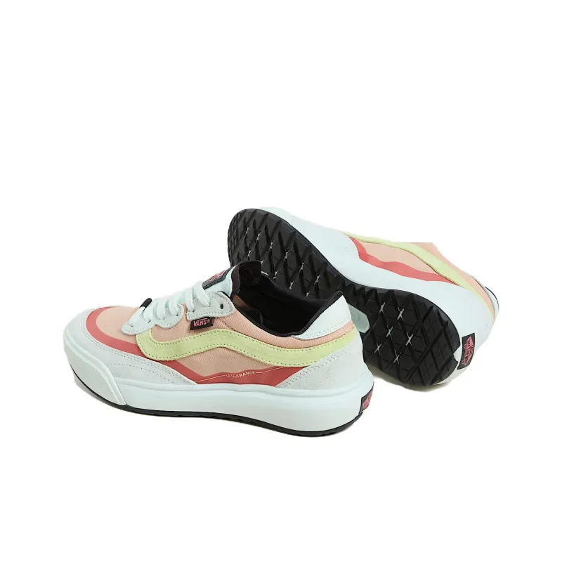 Vans Anti Slip Wear Resistant Low Top Skateboard Shoes Unisex White Orange-3