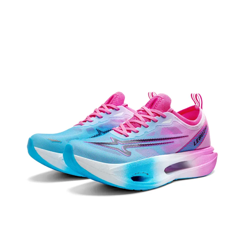 LEBUZHE Running Shoes Unisex Low Top Blue, Pink-2