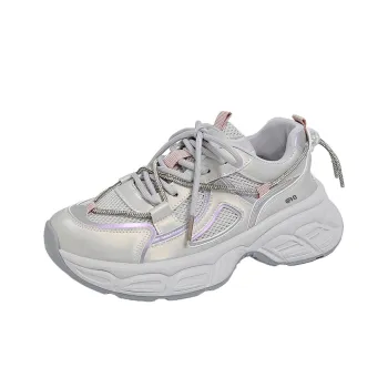 Kung Fu Partners Breathable Height Increase Low Top Chunky Sneakers Women's