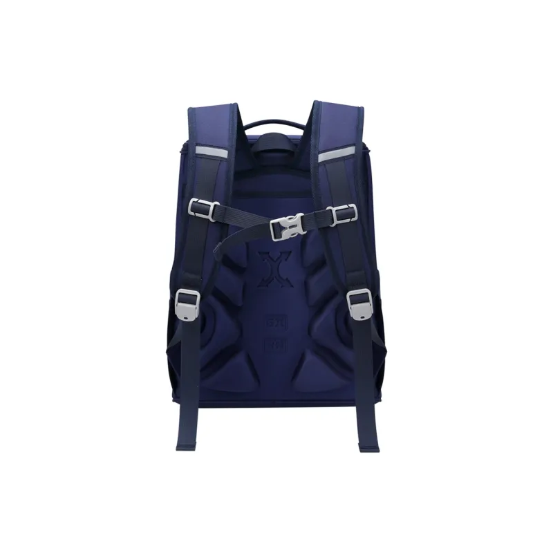V.NINE Fabric, Synthetic Leather Student Bag Tubas Royal Blue/Taro Purple-3