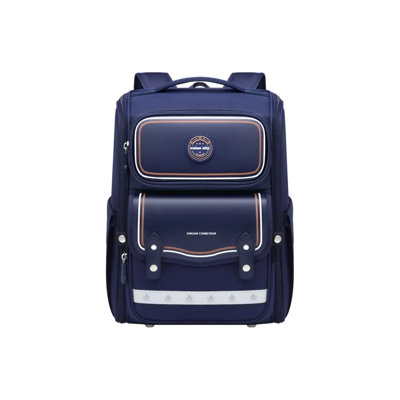V.NINE Fabric, Synthetic Leather Student Bag Tubas Royal Blue/Taro Purple-1