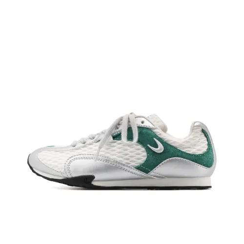 Cat&Sofa Anti Slip Wear Resistant Low Top Casual Shoes Unisex Silver Green