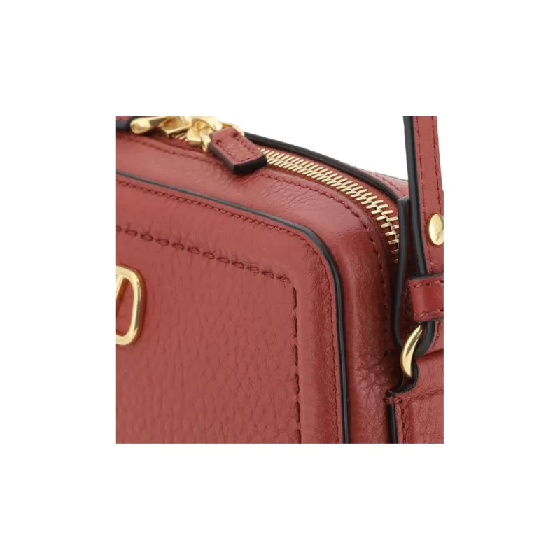 Valentino ALLTIME Calfskin Shoulder Bag Women's Red-3