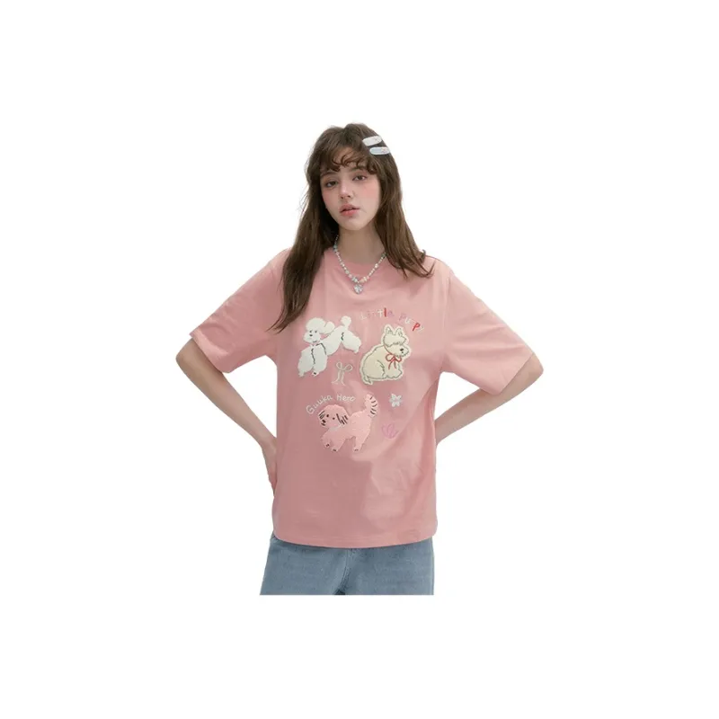 Guuka Hero T Shirts Women's Pink-2
