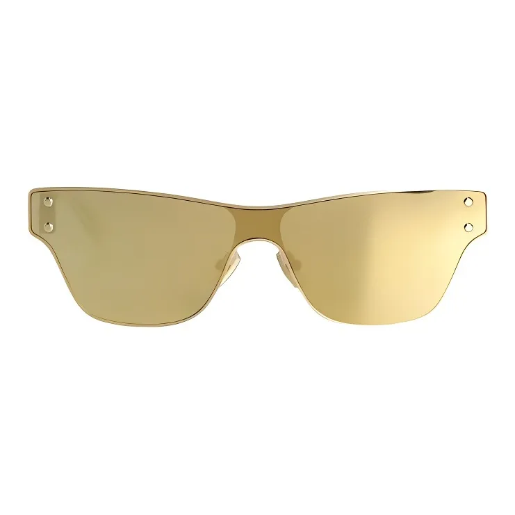 Bottega Veneta Subject To Official Website Irregular Shape Sunglasses Women's Gold-1