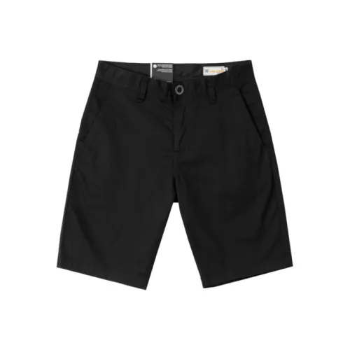 company logo drawstring track shorts item's Black