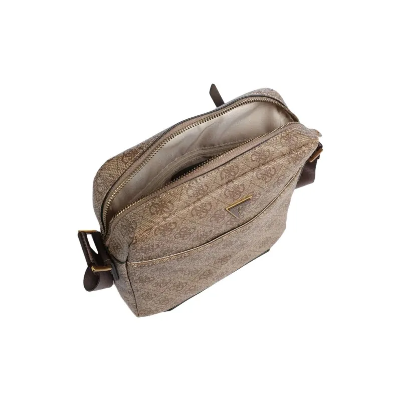GUESS Artificial Leather Shoulder Bag Crossbody Bag Men's Beige-3