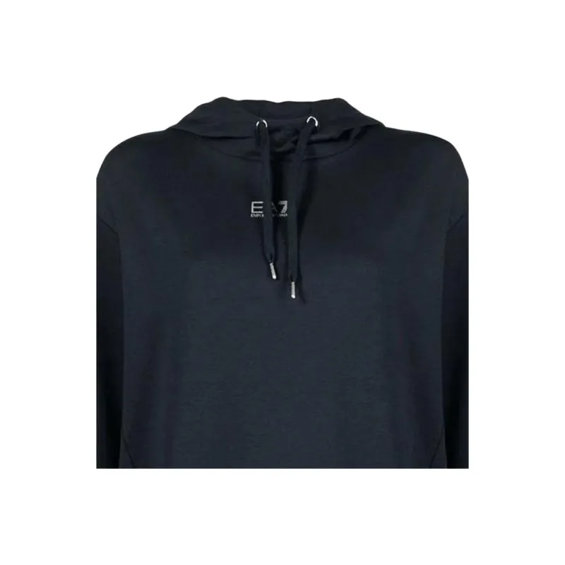 Ea7 EMPORIO ARMANI Logo print Drawstring Hoodie-5