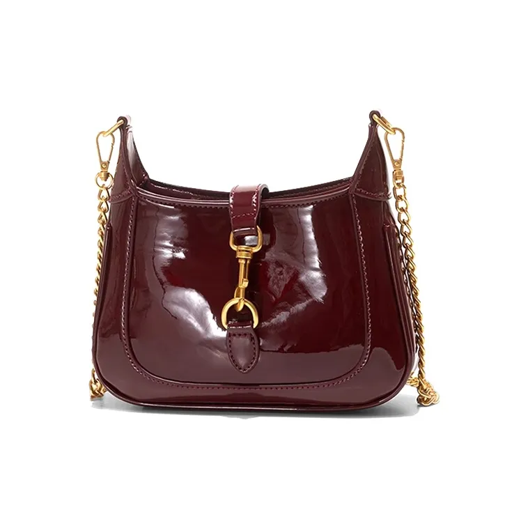 CLEVER& KETCH PU Shoulder Bag Women's Khaki/Ecru/Bordeaux Red/Black-11