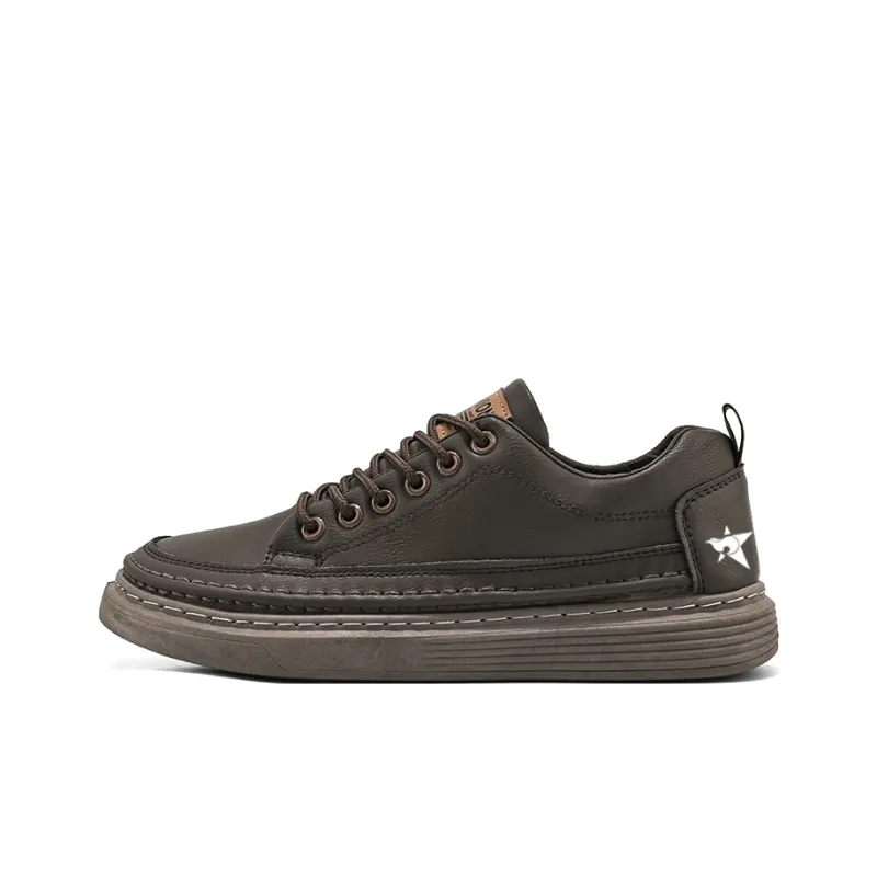 Bookish Star Anti Slip Wear Resistant Low Top Skateboard Shoes Men's-5