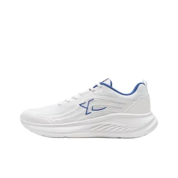 XTEP Cushioning, Breathable, Supportive Low Top Trail Running Shoes Men's White Blue