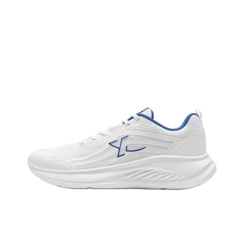 XTEP Cushioning, Breathable, Supportive Low Top Trail Running Shoes Men's White Blue