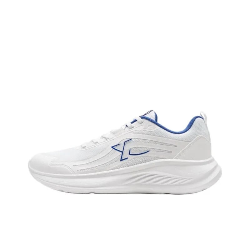 XTEP Cushioning, Breathable, Supportive Low Top Trail Running Shoes Men's White Blue-0