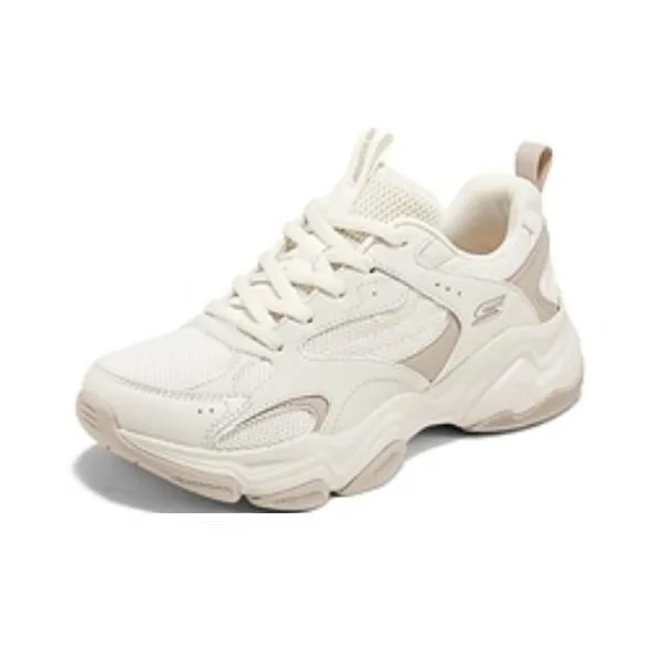 Skechers DLITES Cushioning, Wear Resistant Low Top Chunky Sneakers Women's Ecru-2