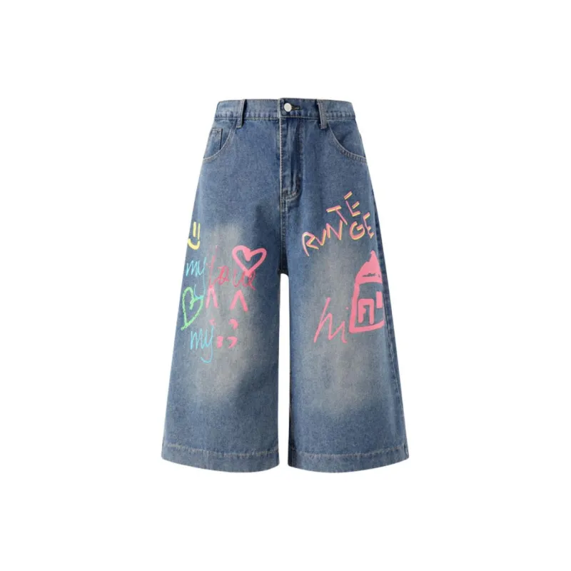 HLPT Denim Shorts Unisex Blue-0
