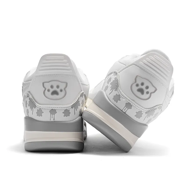 TALKING TOM Vintage Basketball Shoes Unisex Low Top Beige Orange/White/Gray Black-20